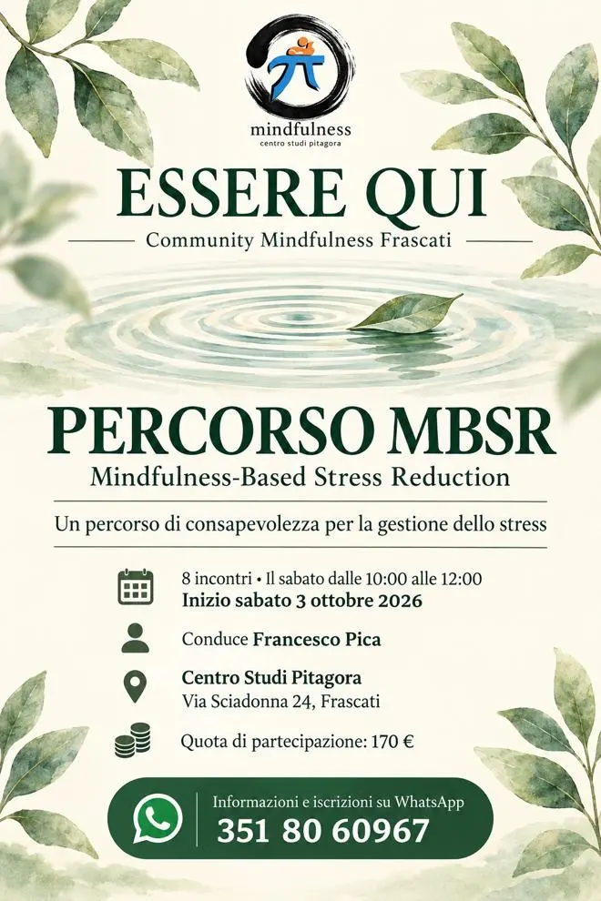 Locandina del percorso MBSR Essere qui